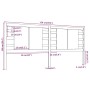 Cabecero madera maciza de pino blanco 126x4x100 cm de vidaXL, Cabeceros y pies de cama - Ref: Foro24-818761, Precio: 35,55 €,...