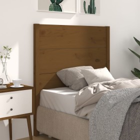 Cabecero madera maciza de pino marrón miel 81x4x100 cm de vidaXL, Cabeceros y pies de cama - Ref: Foro24-818698, Precio: 51,4...