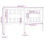Cabecero madera maciza de pino blanco 186x4x100 cm de vidaXL, Cabeceros y pies de cama - Ref: Foro24-818686, Precio: 57,85 €,...