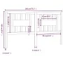 Cabecero madera maciza de pino blanco 186x4x100 cm de vidaXL, Cabeceros y pies de cama - Ref: Foro24-818686, Precio: 56,83 €,...