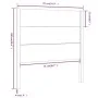 Kopfteil aus massivem honigbraunem Kiefernholz, 81 x 4 x 100 cm von vidaXL, Kopf- und Fußteile - Ref: Foro24-818698, Preis: 5...