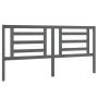 Cabecero de cama madera maciza de pino gris 186x4x100 cm de vidaXL, Cabeceros y pies de cama - Ref: Foro24-818837, Precio: 61...