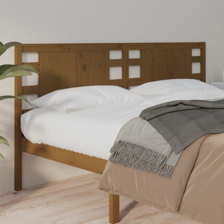 Cabecero madera maciza de pino marrón miel 206x4x100 cm de vidaXL, Cabeceros y pies de cama - Ref: Foro24-818793, Precio: 49,...