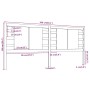 Cabecero madera maciza de pino marrón miel 206x4x100 cm de vidaXL, Cabeceros y pies de cama - Ref: Foro24-818793, Precio: 49,...