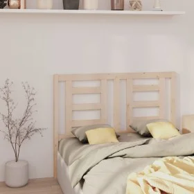 Solid pine wood bed headboard 156x4x100 cm by vidaXL, Headboards and footboards - Ref: Foro24-818825, Price: 47,92 €, Discoun...