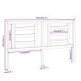 Cabecero de cama madera maciza de pino 156x4x100 cm de vidaXL, Cabeceros y pies de cama - Ref: Foro24-818825, Precio: 48,65 €...