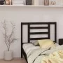 Solid black pine wood bed headboard 106x4x100 cm by vidaXL, Headboards and footboards - Ref: Foro24-818809, Price: 23,23 €, D...