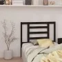 Solid black pine wood bed headboard 106x4x100 cm by vidaXL, Headboards and footboards - Ref: Foro24-818809, Price: 23,23 €, D...