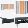 Toldo Retráctil Multicolor 300 x 250 cm Tela y Metal en Toldos | Comprar online en Foru.es