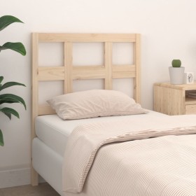 Cabecero de cama madera maciza de pino 95,5x4x100 cm de vidaXL, Cabeceros y pies de cama - Ref: Foro24-818900, Precio: 26,72 ...
