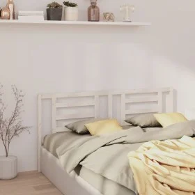 Solid white pine wood bed headboard 206x4x100 cm by vidaXL, Headboards and footboards - Ref: Foro24-818841, Price: 37,76 €, D...