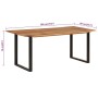 Mesa de comedor de madera maciza de acacia 180x90x76 cm en Mesas de comedor | Comprar online en Foru.es