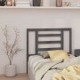 Cabecero de cama madera maciza de pino gris 106x4x100 cm de vidaXL, Cabeceros y pies de cama - Ref: Foro24-818807, Precio: 33...