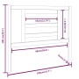 Cabecero de cama madera maciza de pino gris 106x4x100 cm de vidaXL, Cabeceros y pies de cama - Ref: Foro24-818807, Precio: 33...