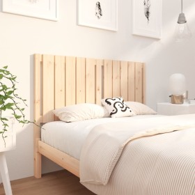 Cabecero de cama madera maciza de pino 125,5x4x100 cm de vidaXL, Cabeceros y pies de cama - Ref: Foro24-818860, Precio: 42,19...