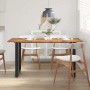 Mesa de comedor de madera maciza de acacia 154x80x76 cm en Mesas de comedor | Comprar online en Foru.es