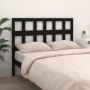 Cabecero de cama madera maciza de pino negro 145,5x4x100 cm de vidaXL, Cabeceros y pies de cama - Ref: Foro24-818924, Precio:...