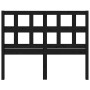 Cabecero de cama madera maciza de pino negro 145,5x4x100 cm de vidaXL, Cabeceros y pies de cama - Ref: Foro24-818924, Precio:...