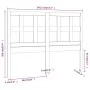 Solid black pine wood bed headboard 145.5x4x100 cm by vidaXL, Headboards and footboards - Ref: Foro24-818924, Price: 37,96 €,...