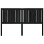 Solid black pine wood bed headboard 165.5x4x100 cm by vidaXL, Headboards and footboards - Ref: Foro24-818884, Price: 48,04 €,...