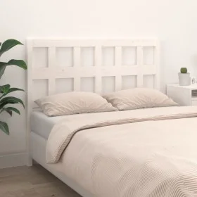 Solid white pine wood bed headboard 185.5x4x100 cm by vidaXL, Headboards and footboards - Ref: Foro24-818936, Price: 50,13 €,...