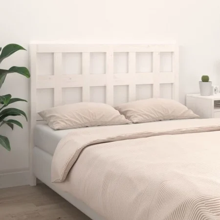 Solid white pine wood bed headboard 185.5x4x100 cm by vidaXL, Headboards and footboards - Ref: Foro24-818936, Price: 50,13 €,...