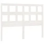 Solid white pine wood bed headboard 185.5x4x100 cm by vidaXL, Headboards and footboards - Ref: Foro24-818936, Price: 50,13 €,...