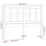 Solid white pine wood bed headboard 185.5x4x100 cm by vidaXL, Headboards and footboards - Ref: Foro24-818936, Price: 50,13 €,...