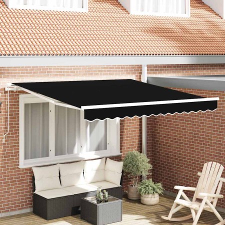 Toldo Manual Negro 300 x 250 x 165 cm Poliéster en Toldos | Comprar online en Foru.es