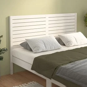 Solid white pine wood bed headboard 166x4x100 cm by vidaXL, Headboards and footboards - Ref: Foro24-819031, Price: 81,18 €, D...