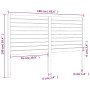 Cabecero de cama madera maciza de pino blanco 166x4x100 cm de vidaXL, Cabeceros y pies de cama - Ref: Foro24-819031, Precio: ...