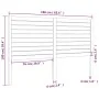 Solid white pine wood bed headboard 166x4x100 cm by vidaXL, Headboards and footboards - Ref: Foro24-819031, Price: 81,18 €, D...