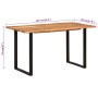 Mesa de comedor de madera maciza de acacia 140x70x76 cm en Mesas de comedor | Comprar online en Foru.es