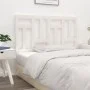 Solid white pine wood bed headboard 145.5x4x100 cm by vidaXL, Headboards and footboards - Ref: Foro24-818971, Price: 52,18 €,...