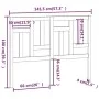 Bettkopfteil aus massivem weißem Kiefernholz, 145,5 x 4 x 100 cm von vidaXL, Kopf- und Fußteile - Ref: Foro24-818971, Preis: ...