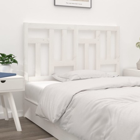 Cabecero de cama madera maciza de pino blanco 205,5x4x100 cm de vidaXL, Cabeceros y pies de cama - Ref: Foro24-818991, Precio...