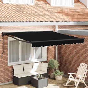 Toldo Retráctil Negro 300 x 250 cm Poliéster y metal en Toldos | Comprar online en Foru.es