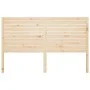 Solid pine wood bed headboard 126x4x100 cm by vidaXL, Headboards and footboards - Ref: Foro24-819010, Price: 49,71 €, Discoun...