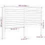 Solid pine wood bed headboard 126x4x100 cm by vidaXL, Headboards and footboards - Ref: Foro24-819010, Price: 49,71 €, Discoun...