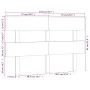 Solid pine wood bed headboard 144x3x81 cm by vidaXL, Headboards and footboards - Ref: Foro24-819070, Price: 35,94 €, Discount: %