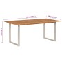 Mesa de comedor de madera maciza de acacia 180x90x76 cm en Mesas de comedor | Comprar online en Foru.es