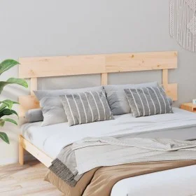 Solid gray pine wood bed headboard 204x3x81 cm by vidaXL, Headboards and footboards - Ref: Foro24-819090, Price: 43,63 €, Dis...