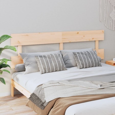 Cabecero de cama madera maciza de pino gris 204x3x81 cm de vidaXL, Cabeceros y pies de cama - Ref: Foro24-819090, Precio: 44,...