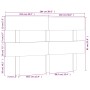 Cabecero de cama madera maciza de pino gris 204x3x81 cm de vidaXL, Cabeceros y pies de cama - Ref: Foro24-819090, Precio: 44,...