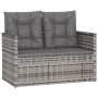 Muebles de jardín con cojines 4 piezas ratán sintético gris de vidaXL, Conjuntos de jardín - Ref: Foro24-319197, Precio: 254,...