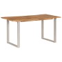 Mesa de comedor de madera maciza de acacia 154x80x76 cm en Mesas de comedor | Comprar online en Foru.es