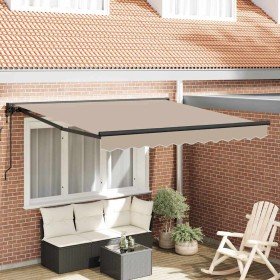 Toldo Retráctil Beige 300 x 250 cm Poliéster y metal en Toldos | Comprar online en Foru.es