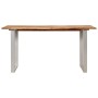 Mesa de comedor de madera maciza de acacia 154x80x76 cm en Mesas de comedor | Comprar online en Foru.es