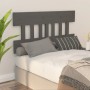 Cabecero de cama madera maciza de pino gris 163,5x3x81 cm de vidaXL, Cabeceros y pies de cama - Ref: Foro24-819132, Precio: 3...
