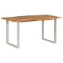 Mesa de comedor de madera maciza de acacia 154x80x76 cm en Mesas de comedor | Comprar online en Foru.es